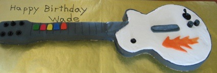 Guitar Hero birthday cake