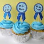 Blue ribbon cupcake topper  x