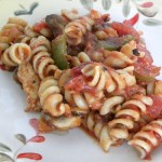 chicken rotini with fire roasted tomato sauce