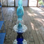 craft links tea glass garden sculpture