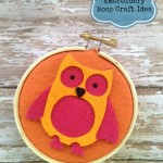 cute and simple owl embroidery hoop craft idea