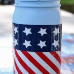 patriotic mason red white and blue duct tape DIY