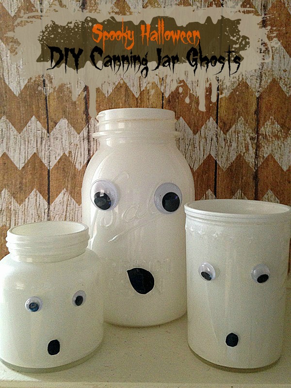 DIY Halloween Ghost Canning Jars craft