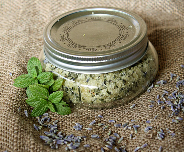 peppermint lavender sugar scrub