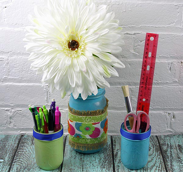 Diy easy homework station pencil pen holders