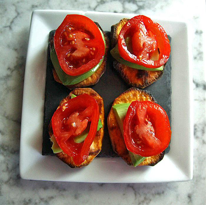 Grilled sweet potato bites appetizer recipe