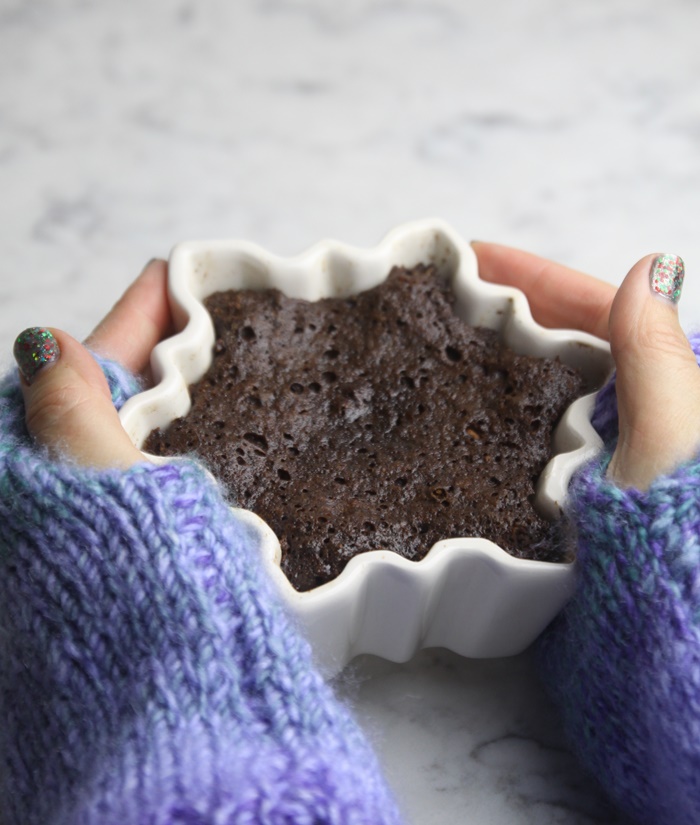 Microwave Peppermint Chocolate Mug Cake~ Grain free, gluten free, dairy free