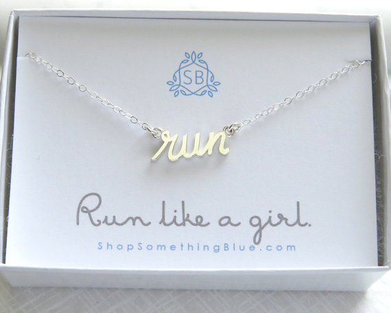 Runner's gift idea~ run necklace