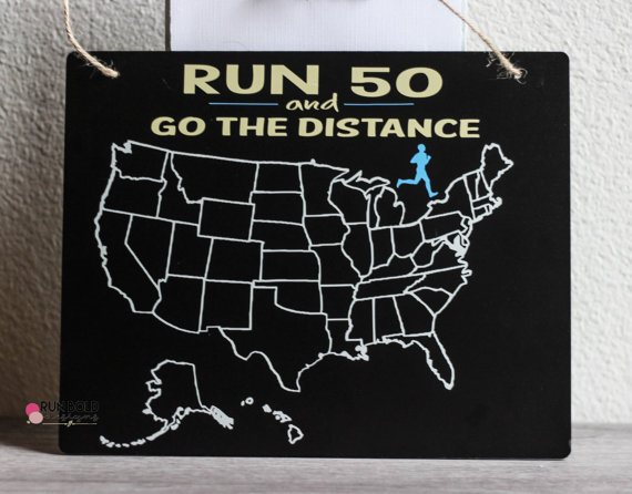 runners gift idea ~ run 50 map